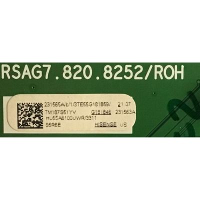 KIT DE TARJETAS PARA TV HISENSE / MAIN 231565A / RSAG7.820.8252/ROH / FUENTE 222172 / RSAG7.820.7748/ROH / T-CON 34.29110.052 / ST5461D07-1-C-B / PANEL HD550S1U81-L1\S2\GM\CKD\ROH / MODELO 55R6E - Imagen 2